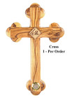First Communion Olive Wood Wall Cross 8.5 Inches