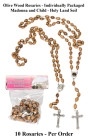 Holy Land Soil Madonna and Child Olive Wood Rosaries
