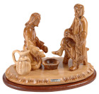 Jesus Washing the Disciples Feet Olive wood Statue 7.5 Inch