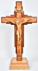 Large 4 Foot Free Standing Contemporary Crucifix with Holy Land Soil
