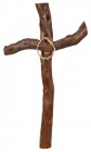 Large 4 Foot Natural Olive Wood Wall Cross Crown of Thorns