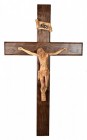 Large 4 Foot Walnut and Olive Wood Corpus Crucifix