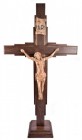Large 6 Feet 4 Inches Standing Contemporary Carved Wooden Crucifix