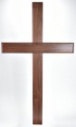 Large 6 Foot Walnut Wall Cross