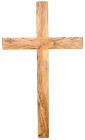 Large Carved Olive Wood Wall Cross 30 Inches