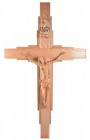 Large Contemporary 6 Foot Red Oak and Olive Wood Wall Crucifix
