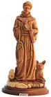Large Hand Carved Statue of Saint Francis 12.5 Inches Tall