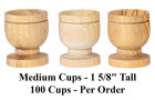 Medium Olive Wood Communion Cups (Sale, 100 or more @ $.99 Each)