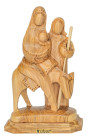 Modern Art Contemporary Olivewood Holy Family 8 Inch Statue