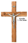 Olive Wood 9.5 Inch Wall Crucifix