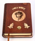 Olive Wood Bible with Olive Leaves