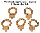 Olive Wood Finger Rosaries Bulk Quantities