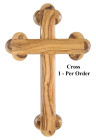 Olive Wood Wall Cross 11 Inches