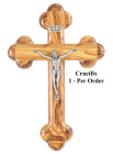 Olive Wood Wall Crucifix 11 Inch