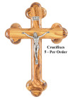 Olive Wood Wall Crucifix 11 Inch