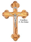 Olive Wood Wall Crucifix 8.5 Inches Tall