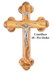 Olive Wood Wall Crucifix 8.5 Inches Tall