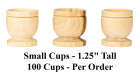 Small Olive Wood Communion Cups - 100 or more @ 81 cents each