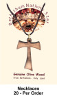 Tau Olive Wood Cross Necklaces 1.5 Inch Bulk Price
