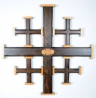 Very Large 3 Foot Walnut Jerusalem Cross