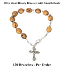 Wholesale Olive Wood Rosary Bracelets 7.5 Inch