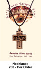 Wholesale Wooden JESUS Cross 1 Inch Necklaces
