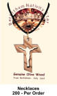 Wholesale Wooden Risen Christ Catholic Cross Necklace 1.5 Inch