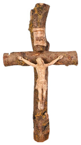 29 Inch Natural Olive Wood Wall Crucifix [HLT900]