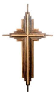 4 Ft Contemporary Wall Cross with Backlights [HLT2020]