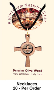 Celtic Cross with Dove Necklaces 1.5 Inch Bulk priced [Necklaces25A]