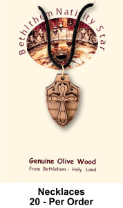 Cross on Shield Necklaces 1 Inch Bulk Price [Necklaces8A]