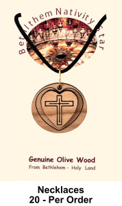 Heart with Cross Necklaces 1 Inch Bulk Price [Necklaces15A]