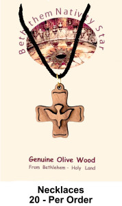 Holy Spirit Cross Necklaces 1 Inch (Bulk discount) [Necklaces14A]