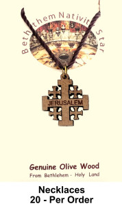 Jerusalem Cross Necklaces 1 Inch Bulk price [Necklaces1A]