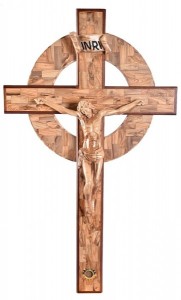Large 4 Foot Hand Carved Celtic Wall Crucifix [HLT1049]