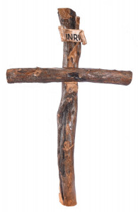 Large 4 Foot Natural Olive Wood Wall Cross [HLT1057]