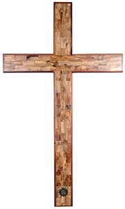 Large 4 Foot Olive Wood Wall Cross [HLT721]