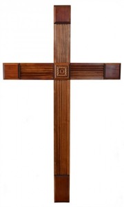Large 4 Foot Wooden Contemporary Wall Hanging Cross [HLT2008]
