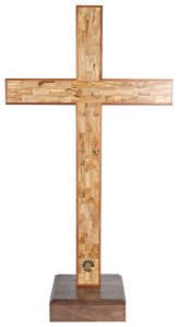 Large 4'4“ Standing Olive Wood Cross [HLT725]