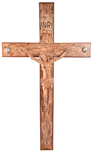 Large 6 Foot Olive Wood Carved Wall Crucifix with Relics [HLT141314]