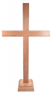 Large 6'4“ Standing Oak Cross [HLT1030]