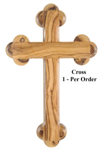 Large Olive Wood 14 Stations Wall Cross 13 Inches [HLT551015]
