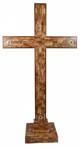 Large Standing Olive Wood Cross 6 Feet 4“ [HLT733]
