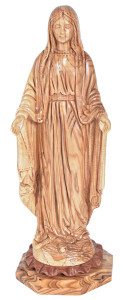 Our Lady of Grace Olive Wood Statue10.5 Inches Tall [HLT171811]