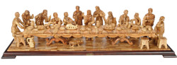 Our Largest Olive Wood Last Supper 40 Inches WIDE [HLT241210]