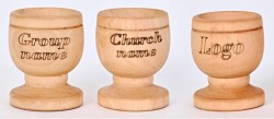 Wholesale Personalized Engraved Olive Wood Communion Cups [HLTCC2BWE]