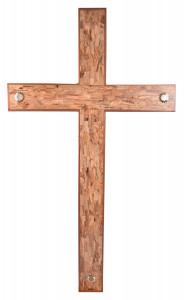 Six Foot Tall Olive Wood Wall Cross with Relics [HLT732]