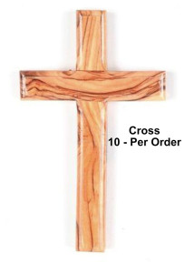 Small Olive Wood Crosses Small Quantities 4.5 Inches [HLT106]
