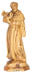 St. Francis Statue 10 Inches Tall Olive Wood [HLT162012]