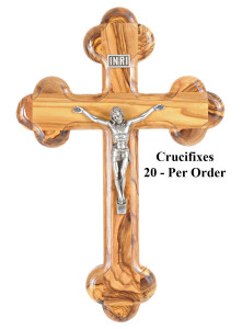 Wholesale 8.5 Inch Wooden Wall Crucifixes [HLT571011BW]